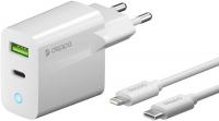  USB-C + USB A Deppa 11396 PD 3.0, QC 3.0, 20W, - USB-C - Lightning (MFI), 1.2, 