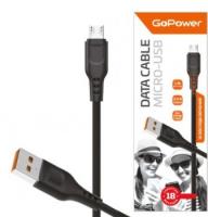  USB (m)-microUSB (m) GoPower GP01M, 1.0 , 2.4A, ,  (1/800)