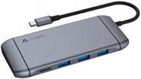 - Lyambda Slim Aluminum LC123 Type-C (3xUSB 3.0, 1xUSB Type-C, 2xHDMI, SD, micro-SD, RJ-45),  (LC123)