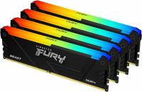   128Gb Kingston Fury Beast Black RGB, KF426C16BB2AK4/128 (4x32Gb KIT)