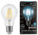   Gauss LED Filament A60 E27 6W 4100