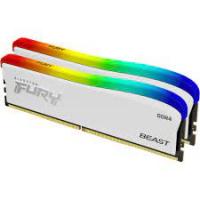 DDR 4 DIMM 16Gb PC28800, 3600Mhz, Kingston FURY Beast White RGB SE CL17 (Kit of 2) (KF436C17BWAK2/16) (retail)