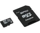 Silicon Power MicroSD 32Gb UHS-I U1 + SD Adapter (SP032GBSTHBU1V10-SP)