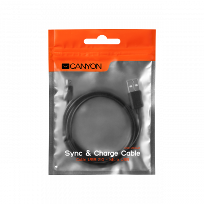  Micro USB, 1M, Black CANYON  CNE-USBM1B