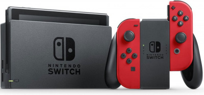   Nintendo Switch Red + Super Mario Odyssey