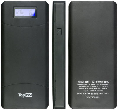    TopON TOP-T72/B  , ,  ,   18000mAh (66,6 Wh)