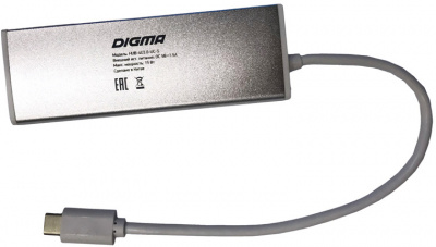 USB- Digma HUB-4U3.0-UC-S