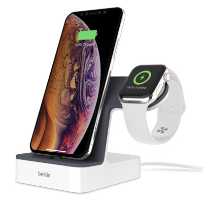   Belkin PowerHouse Charge Dock for Apple Watch + iPhone, White