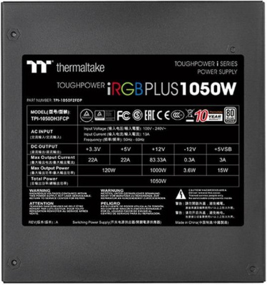   1050W Thermaltake Toughpower iRGB PLUS Platinum (PS-TPI-1050F2FDPE-1)