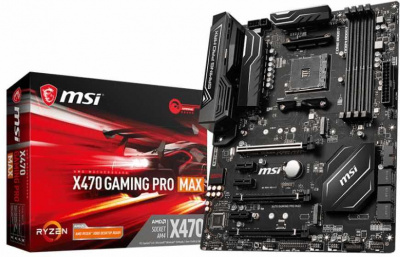   MSI X470 GAMING PRO MAX Soc-AM4 AMD X470 4xDDR4 ATX AC`97 8ch(7.1) GbLAN RAID+DVI+HDMI