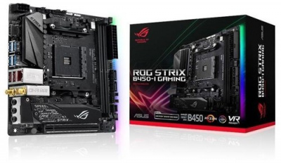 .  ASUS ROG STRIX B450-I GAMING <AM4, AMD B450, 2*DDR4, 1xPCI-E x16, SATA3, HDMI, GBLan, miniATX, Retail>