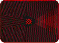 Напольный игровой ковер DEFENDER CYBE чёрно-красный (1020 x 1220 x 4мм, ткань, резина)