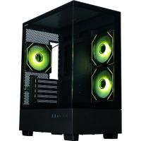 ������ XASTRA Q400M 3ARGB-C6-UC Black mATX/Aquarium/Screewless/ 3x120mm ARGB PWM FM fans/Argb+PWM HUB 6port/ Type-C/ Q400M-3FM12A-C6-UC