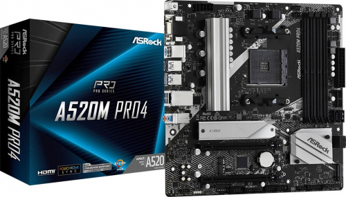 ����������� ����� ASROCK A520M PRO4 (AM4, mATX)
