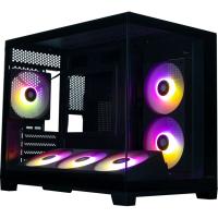 ������ XASTRA QR500M 6ARGB-FC-C6-UC Black mATX/Aquarium/ 2 Curve Glass /1x360mm+1x240mm+1x120mm ARGB PWM FM fans/ Argb+PWM HUB 6port /Type-C/ QR500M-1FA36A-1FA24A-1FC12A-C6-UC