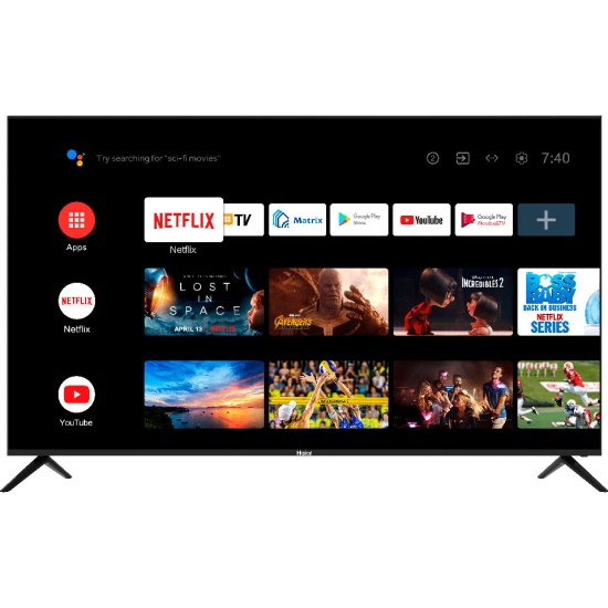 Телевизор 50" Haier Smart TV S1, DH1VLQD01RU, 4K Ultra HD, черный