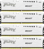 ������ ����������� Kingston 64GB 6000MT/s DDR5 CL40 DIMM (Kit of 4) FURY Beast White XMP