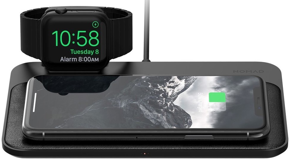    Nomad Base Station Charger Apple Watch Mount Edition      Apple Watch. : USB-C PD 18  , USB-A 7,5 .  : 100%  . : .