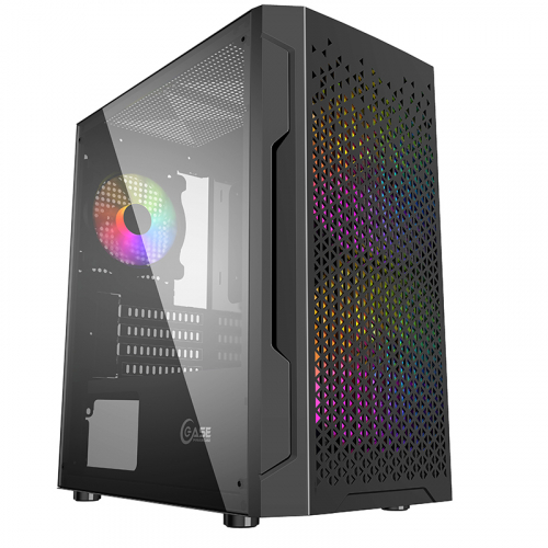 ������ Powercase Mistral Micro Z3B Mesh LED, Tempered Glass, 2x 140mm + 1� 120mm 5-color fan, ������, mATX (CMIMZB-L3)