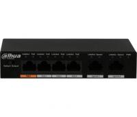 ���������� Dahua DH-PFS3006-4ET-60 4 ����� x10/100 Base-T (������� PoE) 2 ����� x10/100 Base-T (Uplink)