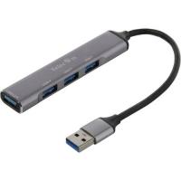 USB-адаптер "4 в 1" Telecom TA308U USB 3.0 -->USB3.0+3 USB2.0, Aluminum Shell, 0.2м (7958820049743