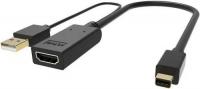 Кабель-переходник HDMI(F) +USB---> miniDP(M) VCOM CG497-0.15, 0.15m 4Kх30Hz