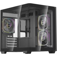������ Powercase Vision Micro M5B, Curved Glass, Type-C, 3x 120mm ARGB PWM Fan, ������, mATX  (CVMM5B-A3)
