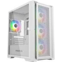 ������ Powercase Alisio Micro X4W V2, Tempered Glass, 4� 120mm ARGB fans, ARGB HUB, �����, mATX (CAMCXW-A4)