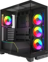 ������ �� HSPD F550-TGBK-ARGB, Midi-Tower, ��� ��, Black