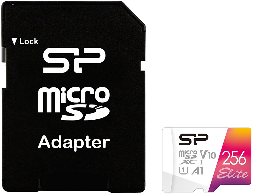   256Gb MicroSD Silicon Power Elite + SD  (SP256GBSTXBV1V20SP)