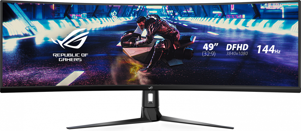 ������� Asus 49" ROG Strix XG49VQ 3840x1080 VA WLED 144�� 4ms FreeSync2 HDMI DisplayPort
