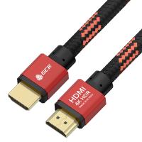 Кабель PROF HDMI 2.0 Greenconnect GCR-54507, 1.5m, BICOLOR ECO Soft капрон, AL корпус красный, HDR 4:2:2, Ultra HD, 4K 60 fps 60Hz/5K*30Hz, 3D, AUDIO, 18.0 Гбит/с, 28AWG