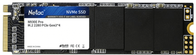 SSD M.2 Netac 512Gb N930E Pro Series <NT01N930E-512G-E4X> Retail (PCI-E 3.1 x4, up to 2080/1700MBs, 3D TLC/QLC, NVMe 1.3, 22�80mm)