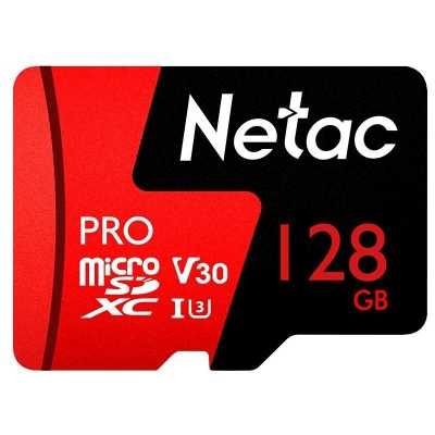   Netac MicroSD card P500 Extreme Pro 128GB, retail version w/SD adapter (NT02P500PRO-128G-R)