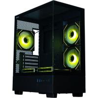 ������ XASTRA Q400M 5ARGB-C6-UC Black mATX/Aquarium/Screewless/ 5x120mm ARGB PWM FM fans/Argb+PWM HUB 6port/ Type-C/ Q400M-5FM12A-C6-UC