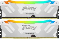 ������ ����������� Kingston 32GB 6400MT/s DDR5 CL32 DIMM (Kit of 2) FURY Renegade RGB White XMP (KF564C32RWAK2-32)