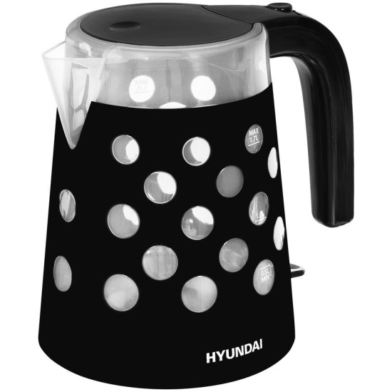 Чайник Hyundai HYK-G2012 черный/прозрачный