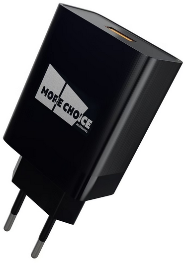 Сетевое зарядное устройство More Choice NC52QCi Black