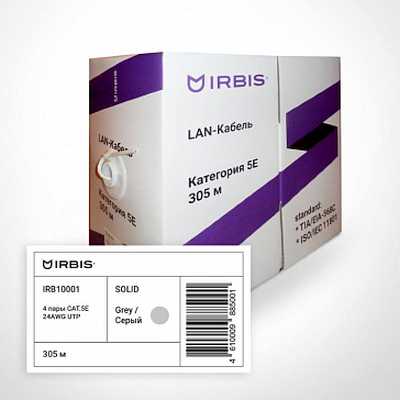   Irbis UTP .5e 4 , 0.45  25AWG, PVC 305 , ,   (IRB11001)