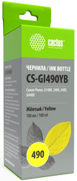 �������  Cactus CS-GI490YB Yellow ��� Canon Pixma G1400, G2400, G3400, 100 ��