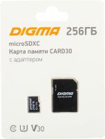   microSDXC 256Gb Class10 UHS-I U3 Digma CARD30 + adapter
