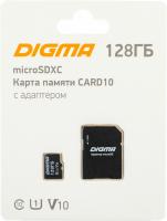   microSDXC 128Gb Class10 Digma CARD10 + adapter