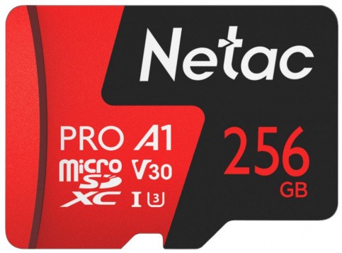   256Gb MicroSD Netac P500 Extreme Pro (NT02P500PRO-256G-S), Retail version card only