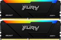 ����������� ������ 16Gb DDR4 3200MHz Kingston Fury Beast RGB KF432C16BB2AK2/16WP 2x8Gb KIT