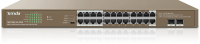 ���������� TENDA TEG1126P-24-410W 24GE+2SFP � 24-�������� PoE