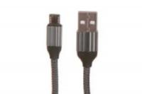 USB кабель Micro LDNIO LD_B4635 LS431/ 1m/ 2.4A/ медь: 86 жил/ Нейлоновая оплетка/ Gray