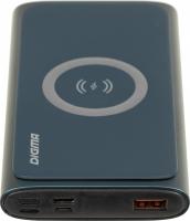 Мобильный аккумулятор Digma DGPQ10G 10000mAh 3A QC PD 20W беспроводная зарядка синий (DGPQ10G22CBL)