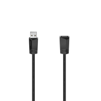 Кабель-удлинитель USB A(m) USB A(f) Hama H-200620, 3м, черный