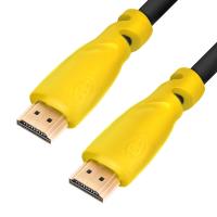 Кабель HDMI 1.4 Greenconnect  GCR-HM340-2.0m 2.0m , черный, желтые коннекторы, OD7.3mm, 30/30 AWG, позолоченные контакты, Ethernet 10.2 Гбит/с, 3D, 4K, экран