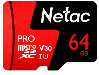   64Gb MicroSD Netac P500 Extreme Pro (NT02P500PRO-064G-S), Retail version card only